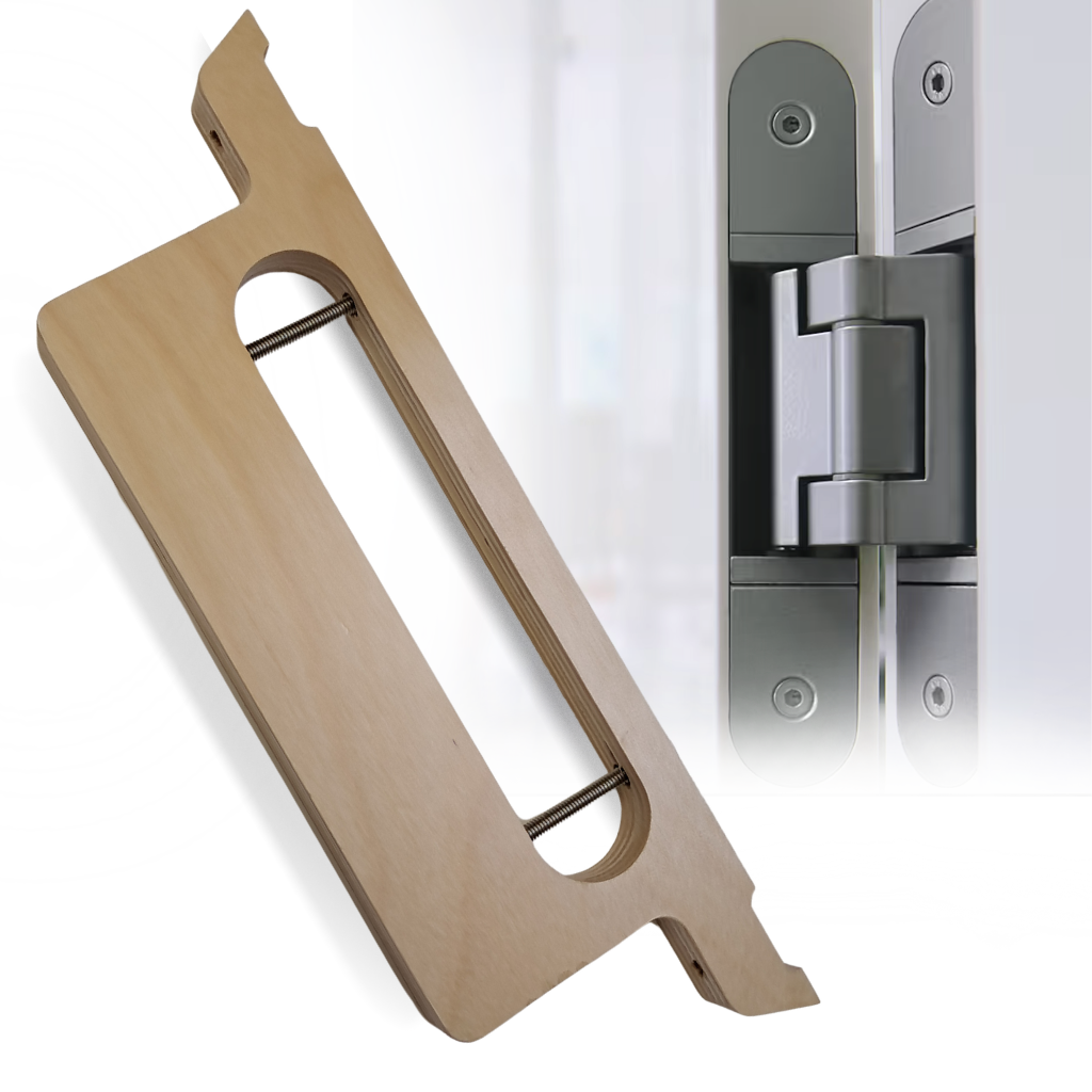 Hidden Hinge Router Template | Removable Pins for Inner + Outer | Concealed / Invisible Hinge Jig | Made in USA