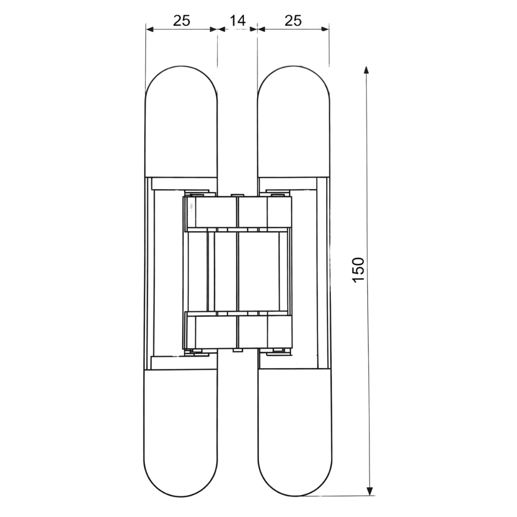 Hidden Hinge Router Template | Removable Pins for Inner + Outer | Concealed / Invisible Hinge Jig | Made in USA