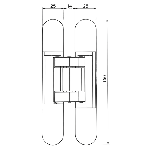 Hidden Hinge Router Template | Removable Pins for Inner + Outer | Concealed / Invisible Hinge Jig | Made in USA